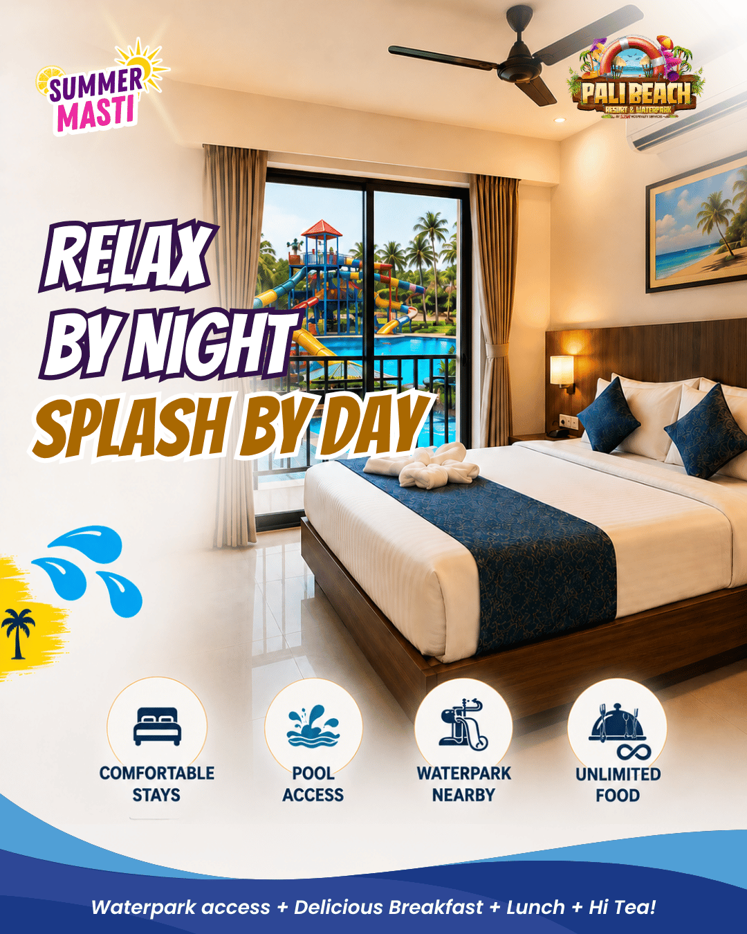 Relax By Night Splash By Day